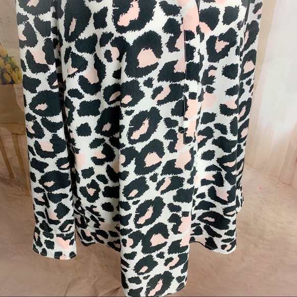 Talbots Pink Accent Animal Print Button down Blouse - Picture 6 of 10